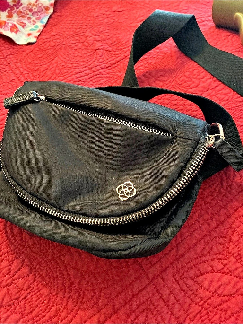 Kendra Scott Nylon Belt Bag Black Crossbody